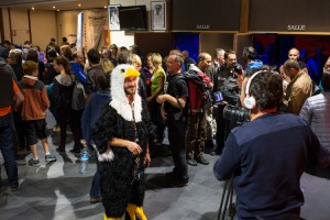 Hall du Quattro pendant les Rencontres de la Cinémathèque de Montagne