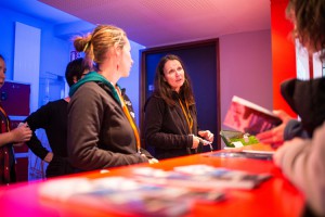 Hall du Quattro pendant les Rencontres de la Cinémathèque de Montagne