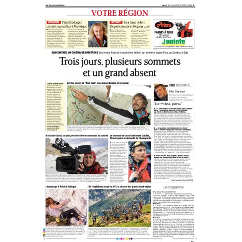 Dauphine Libere du  22 novembre 2012   2.JPG