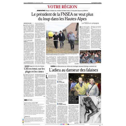 Dauphine Libere du  25 novembre 2012.JPG